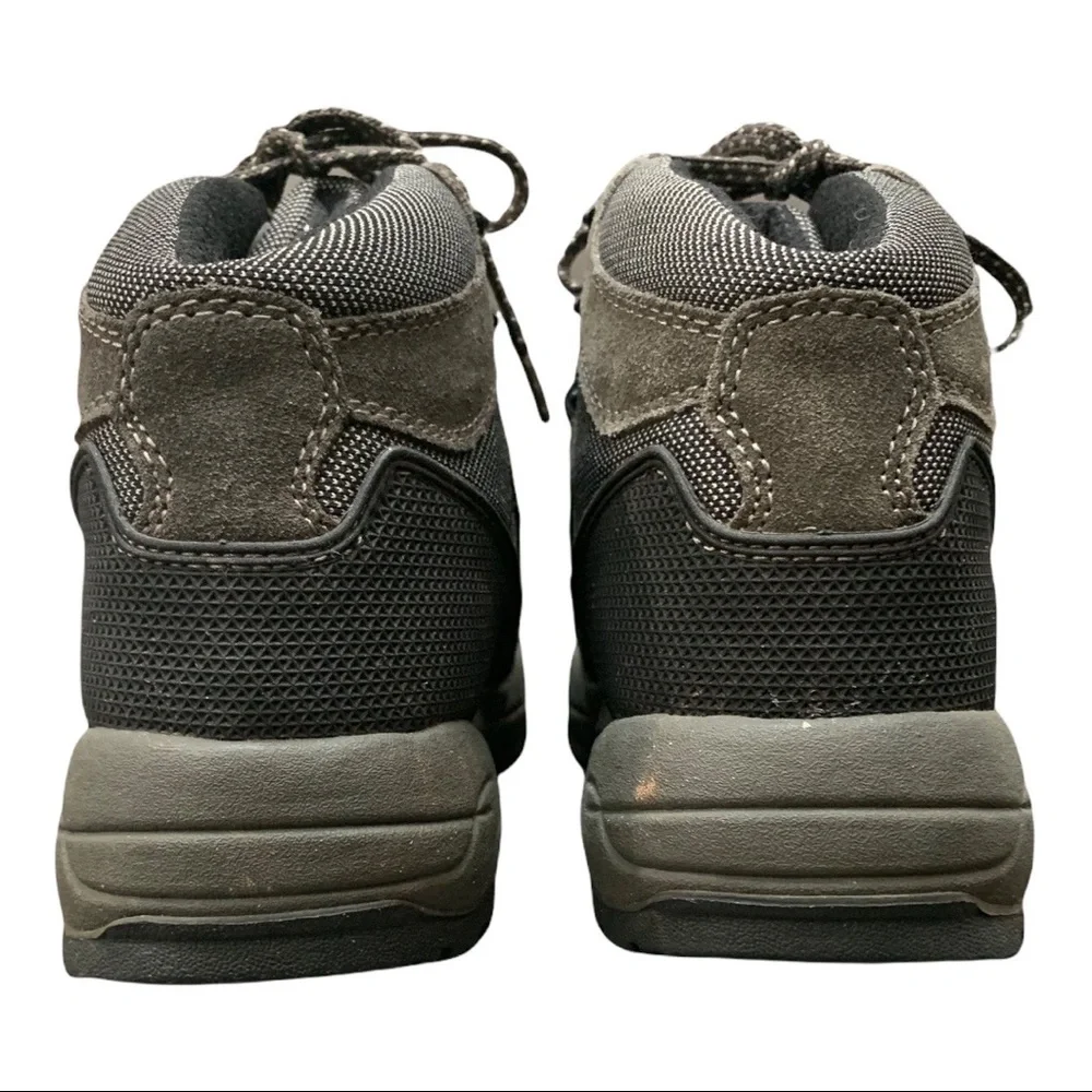 State Street Black/ Gray Leather/Synthetic Hiking Trail Boots Men’s Size 7.5